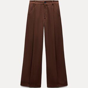 Zara pleated brown pants REF 5427/ 525 size small